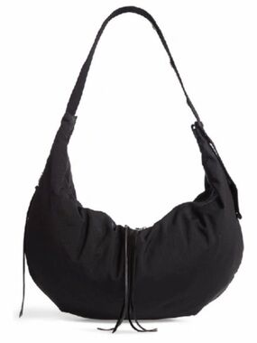 Rebecca Minkoff Nylon Hobo Bag Black Leather Trim